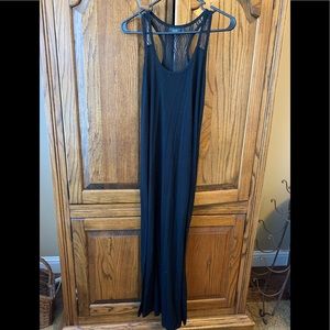 Long casual black summer dress/cover up